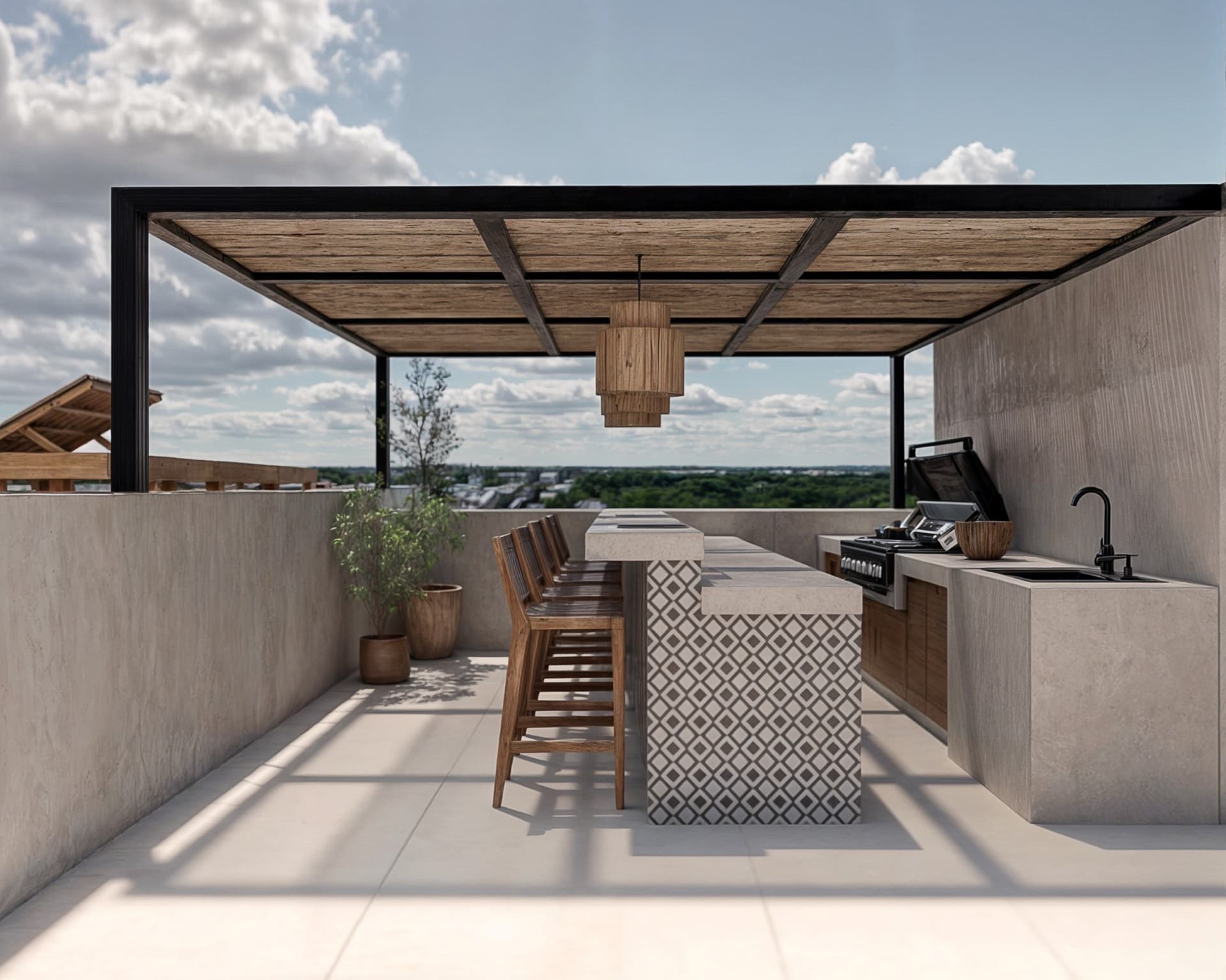Estudio Tipo C Espacio Abierto con Terraza en Zona Premium