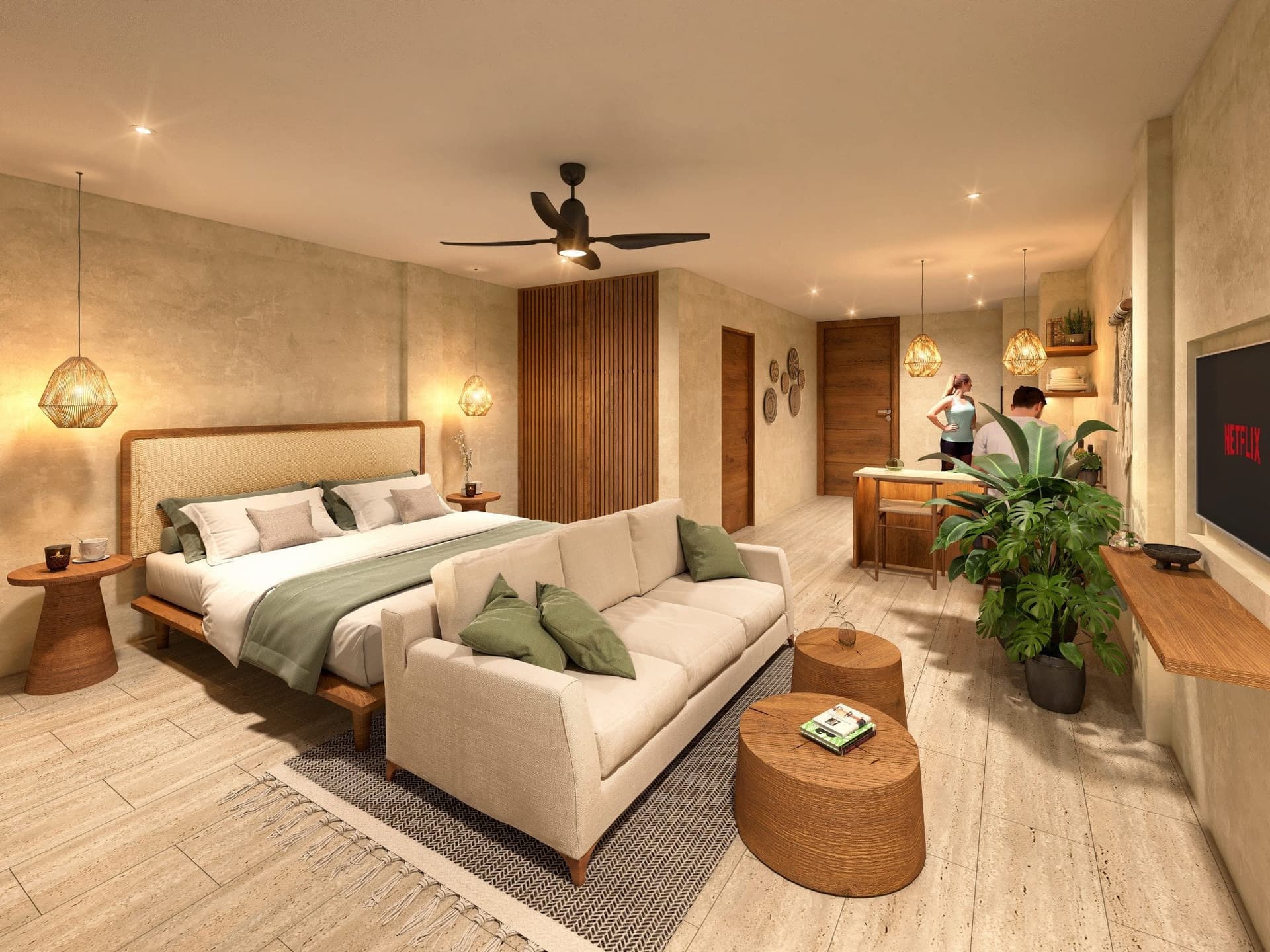 Estudio con Terraza y Vista al Mar Hama Mahahual 