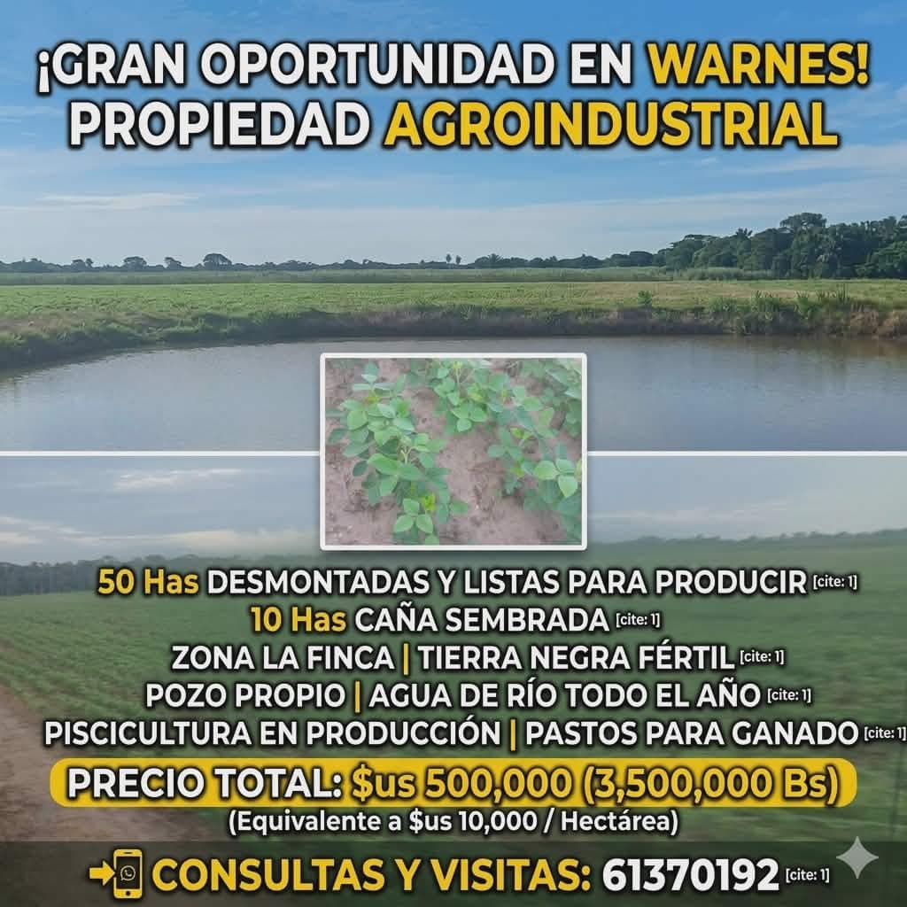 Propiedad de 50 hectareas en venta 